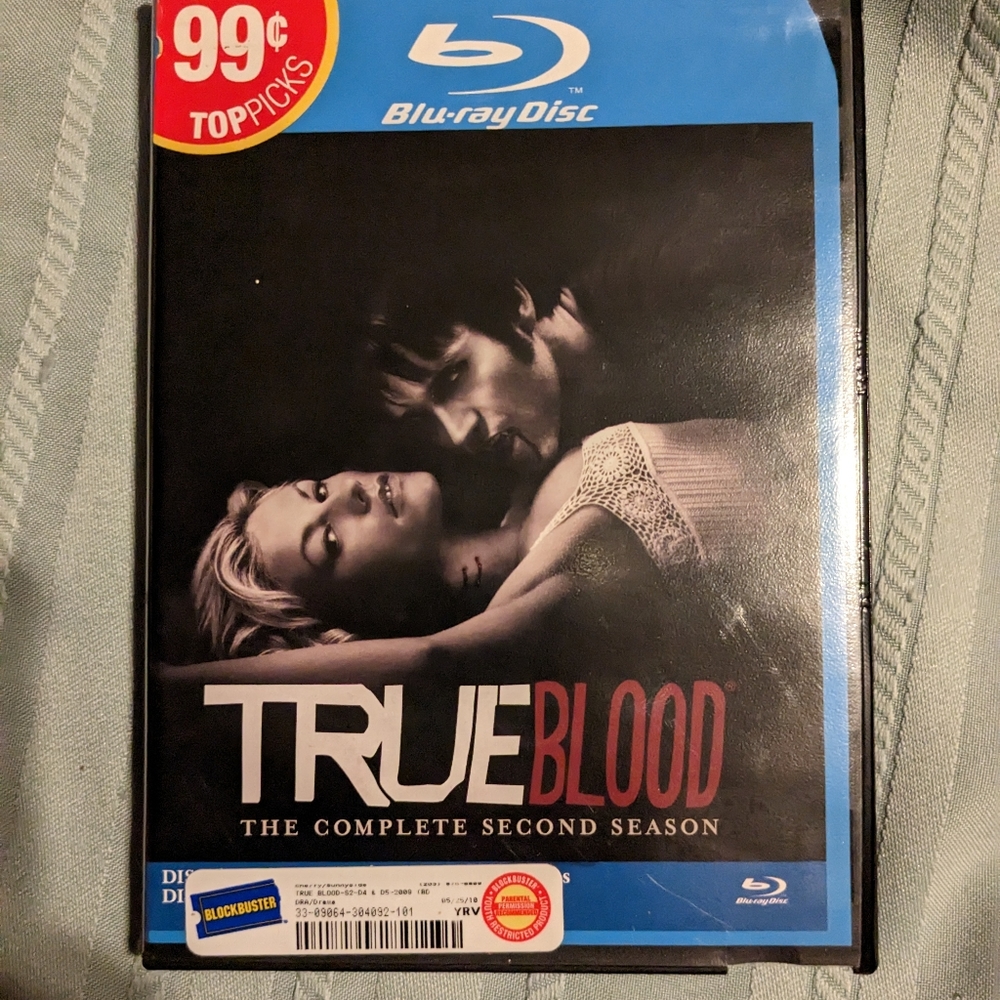 True Blood: The Complete Second Season Blockbuster Video Blu-ray 5 Disc Set HBO